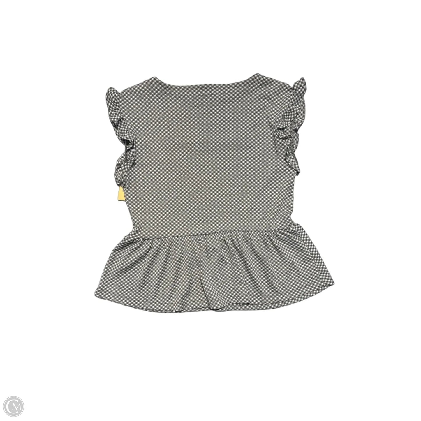 Top Short Sleeve By Loft In Grey & White, Size: Xs