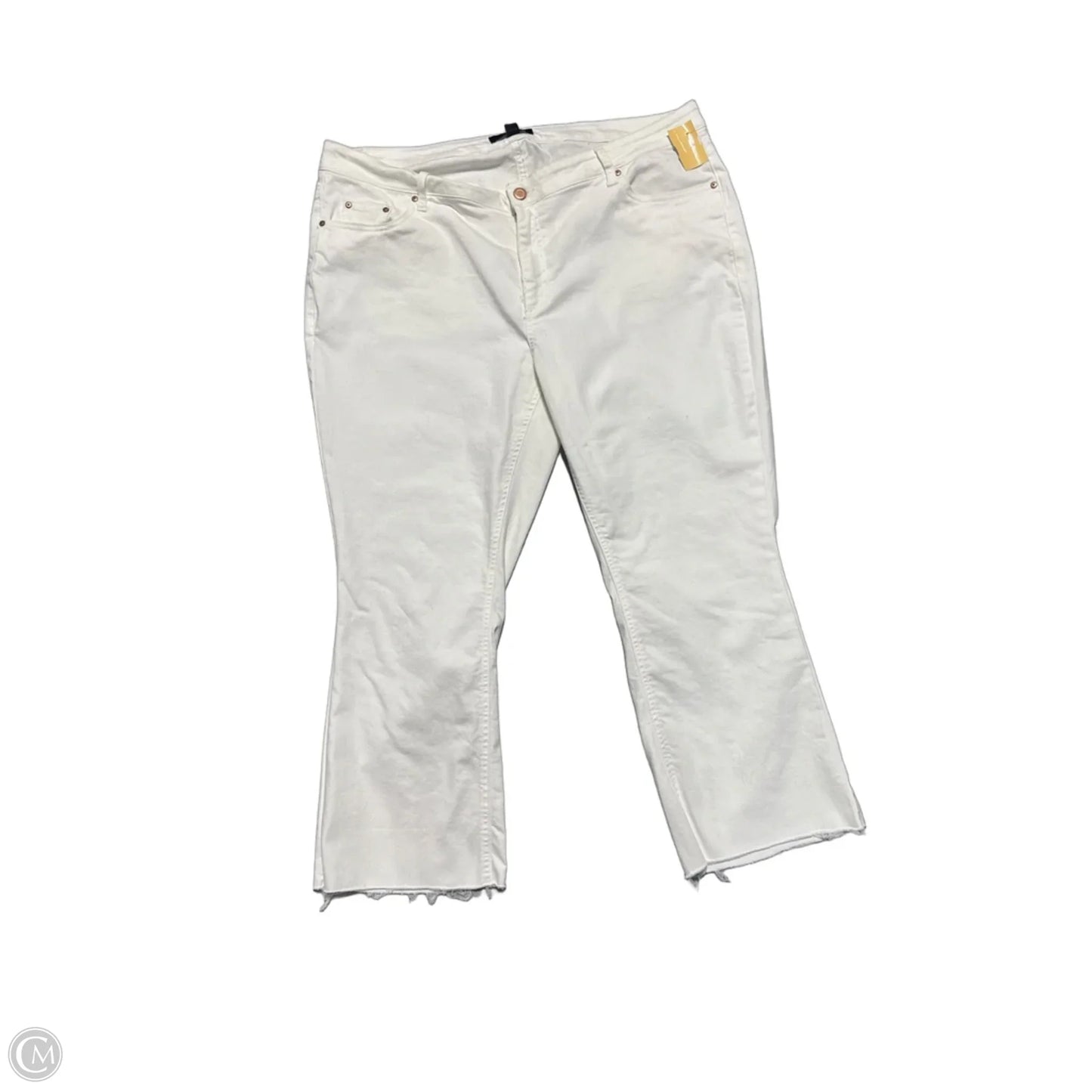 Jeans Straight By Ellos In White, Size: 20