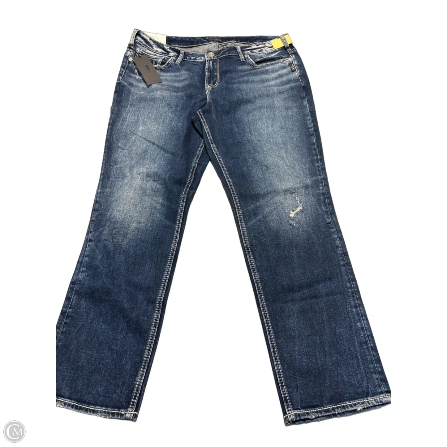Jeans Straight By Silver In Blue Denim, Size: 16