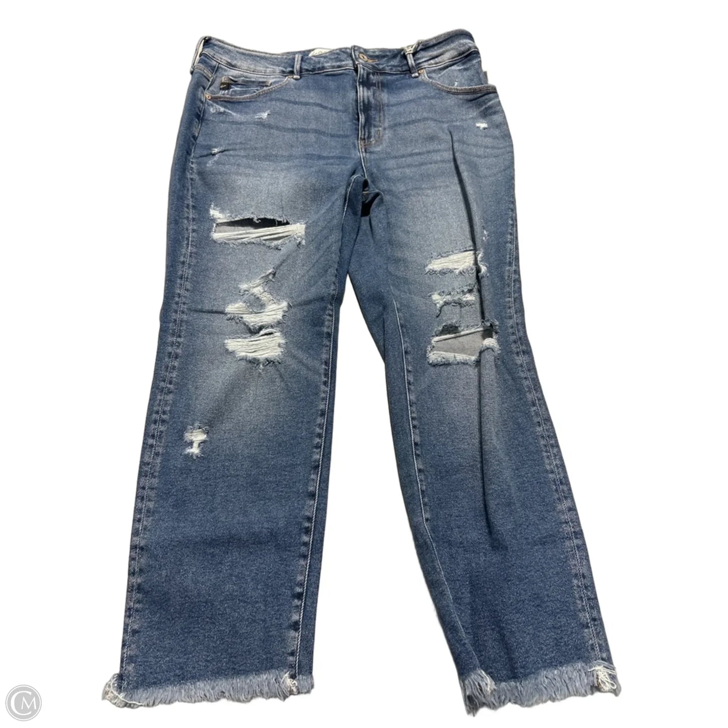 Jeans Straight By Kancan In Blue Denim, Size: 16