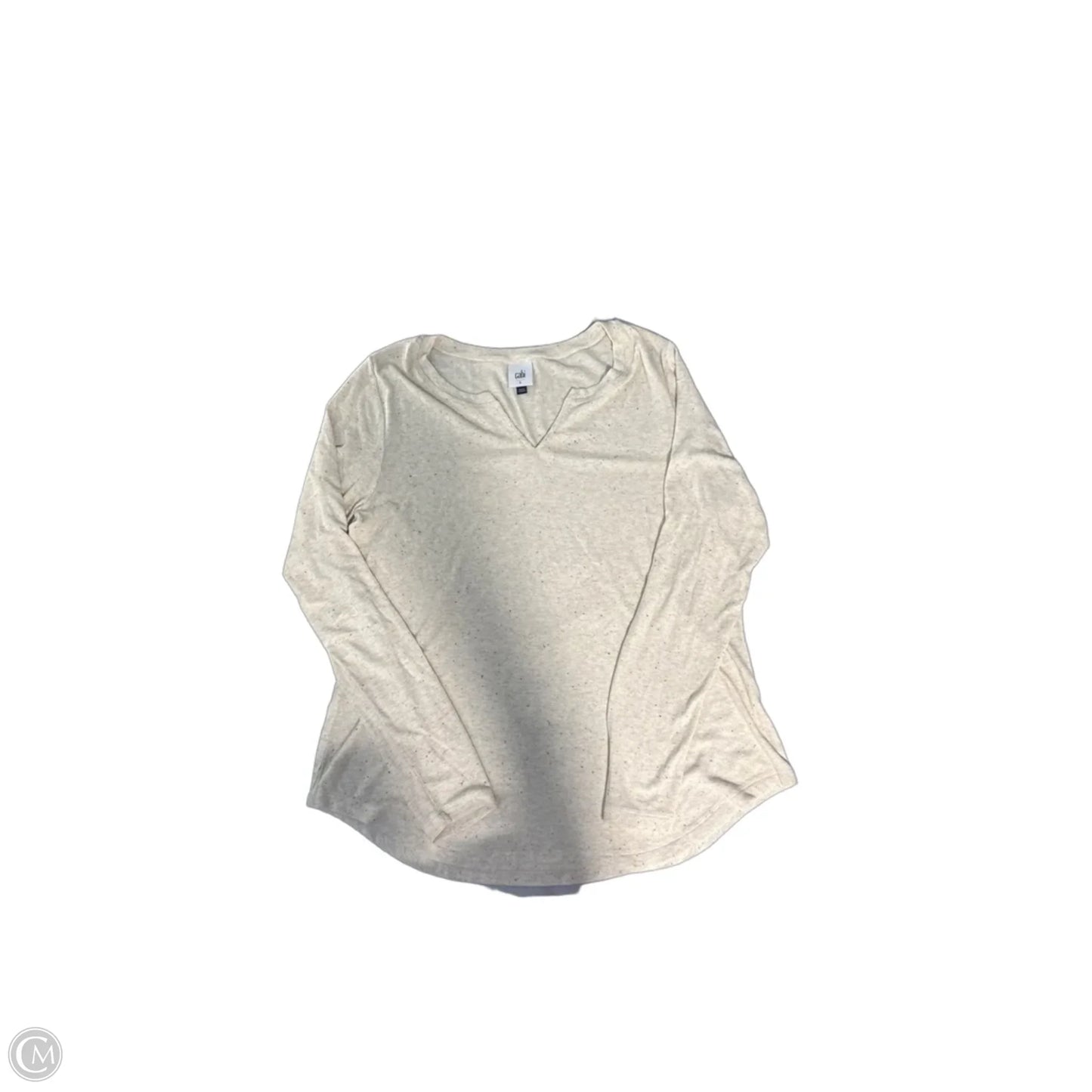 Top Long Sleeve By Cabi In Cream, Size: L