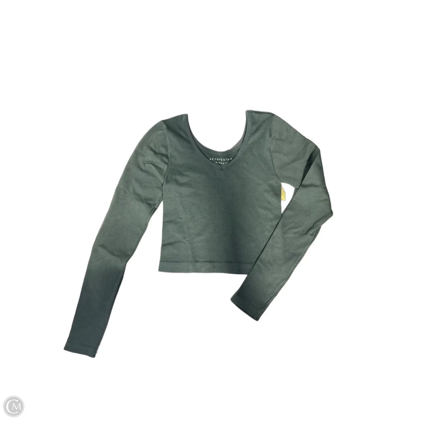 Top Long Sleeve Basic By Aeropostale In Green, Size: S