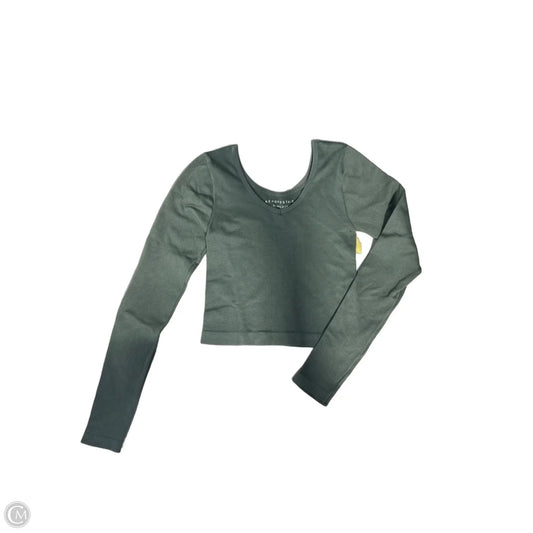 Top Long Sleeve Basic By Aeropostale In Green, Size: S