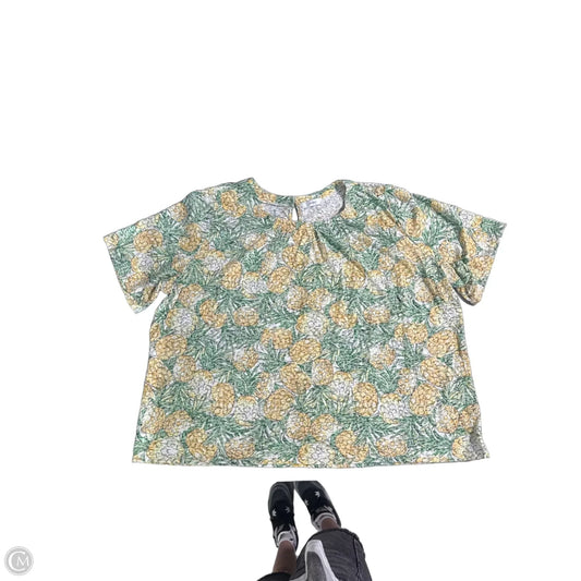 Top Short Sleeve By Cj Banks In Multi-colored, Size: 3x