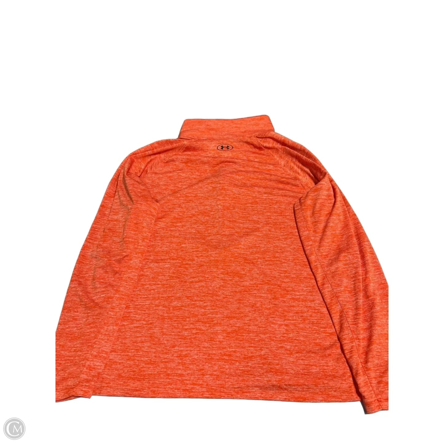 Athletic Top Long Sleeve Collar By Under Armour In Orange, Size: 2x