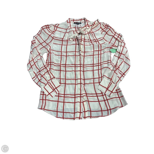 Top Long Sleeve By J. Crew In Cream & Red, Size: Xs