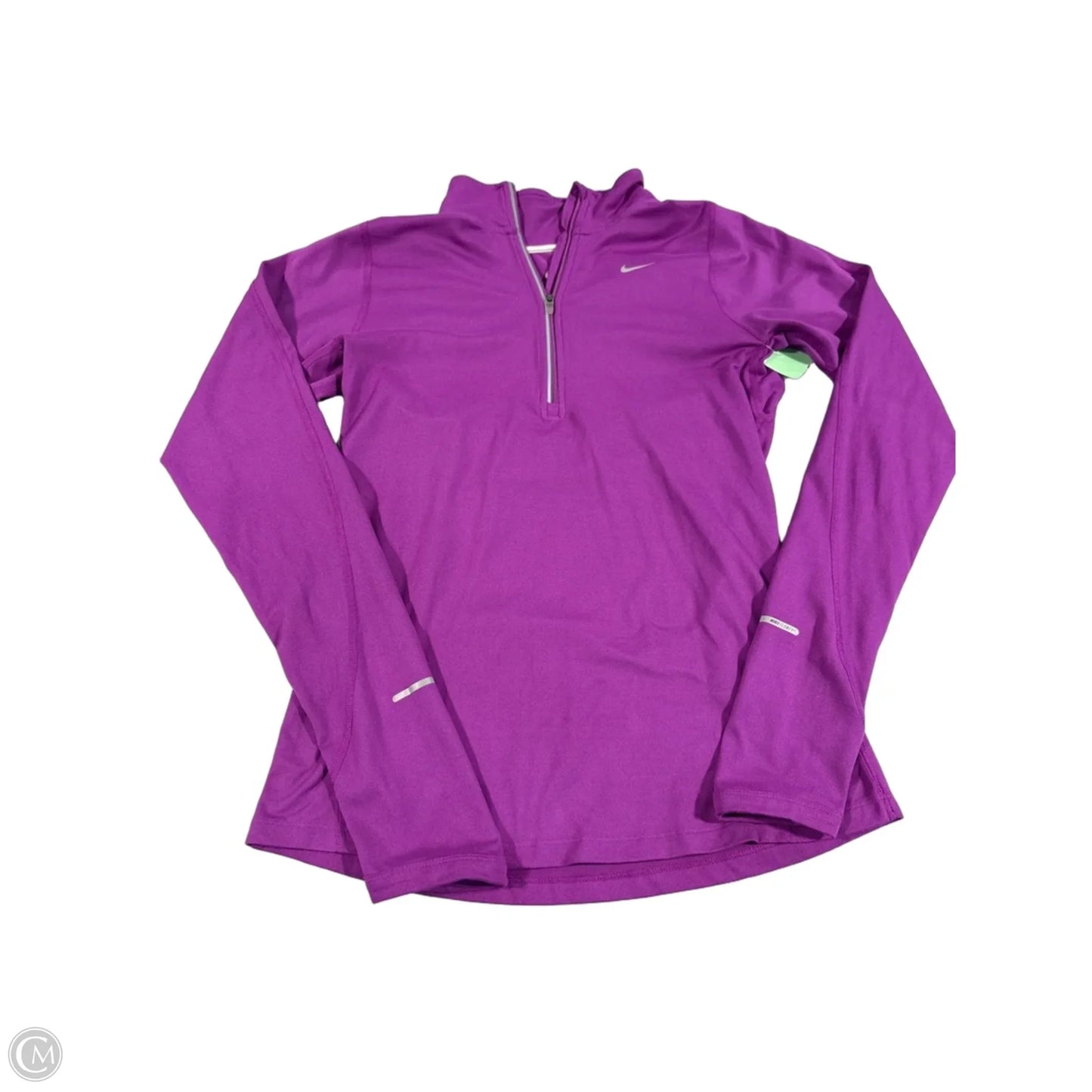 Athletic Top Long Sleeve Collar By Nike In Purple, Size: Xs
