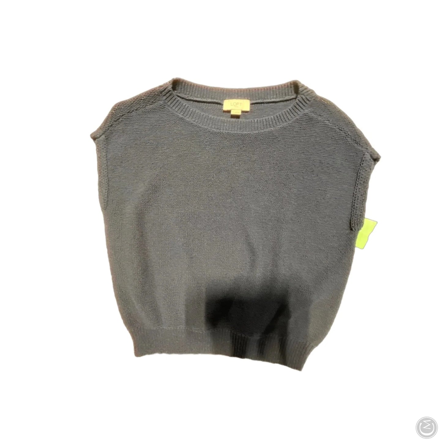 Sweater Short Sleeve By Loft In Navy, Size: S