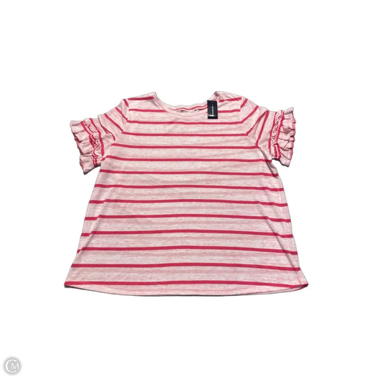 Top Short Sleeve By Lane Bryant In Pink, Size: 1x