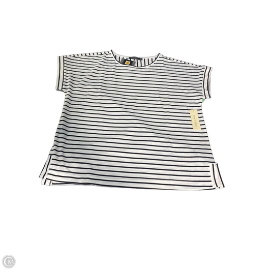 Top Short Sleeve By Doe & Rae In Black & White, Size: 1x