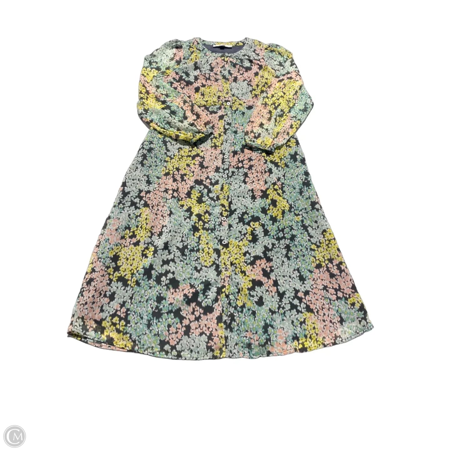 Dress Casual Midi By Loft In Blue & Pink, Size: Sp