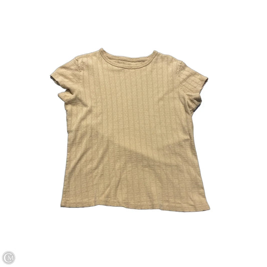 Top Short Sleeve By Aerie In Tan, Size: Xs