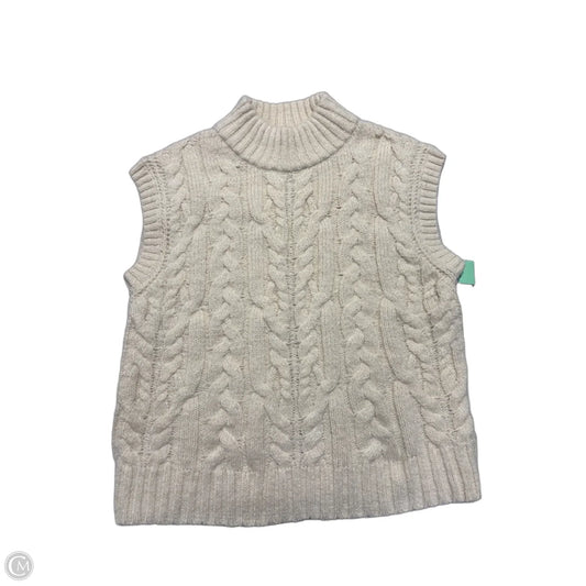 Sweater Short Sleeve By A New Day In Cream, Size: M