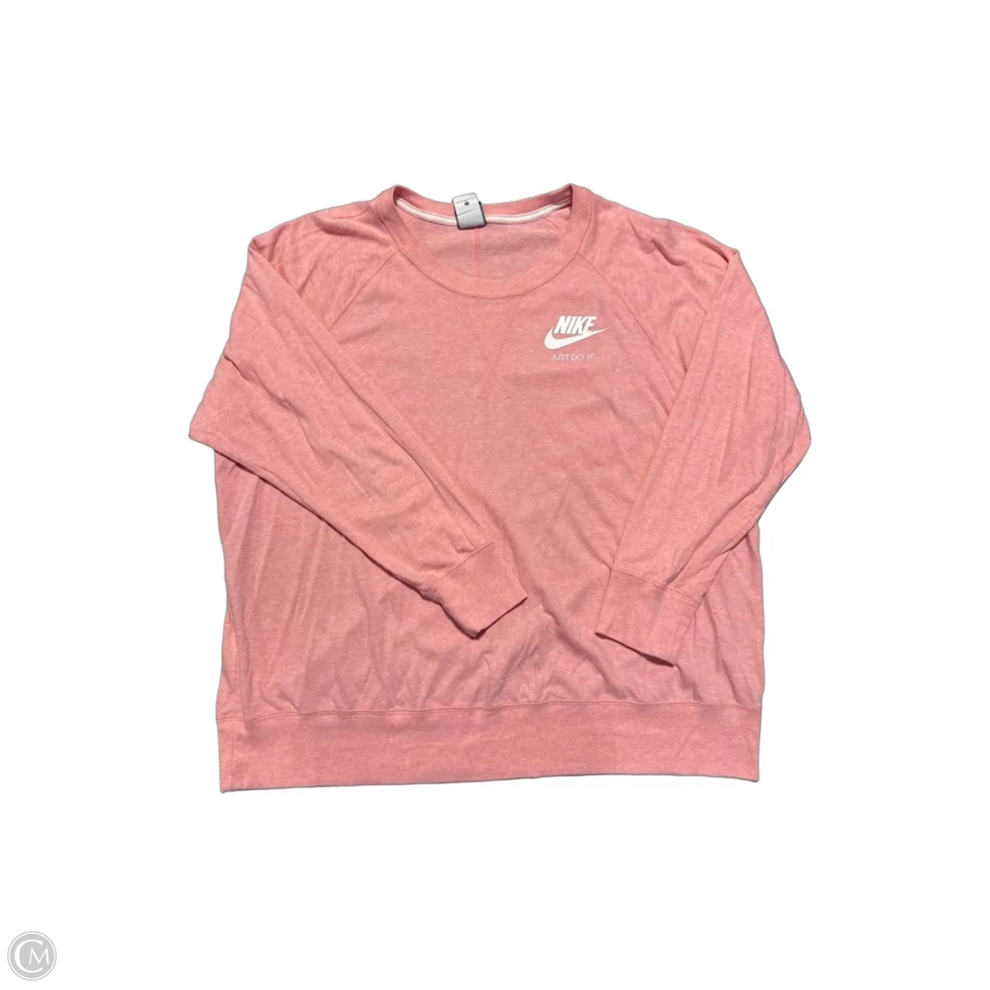 Top Long Sleeve By Nike In Pink, Size: 2x