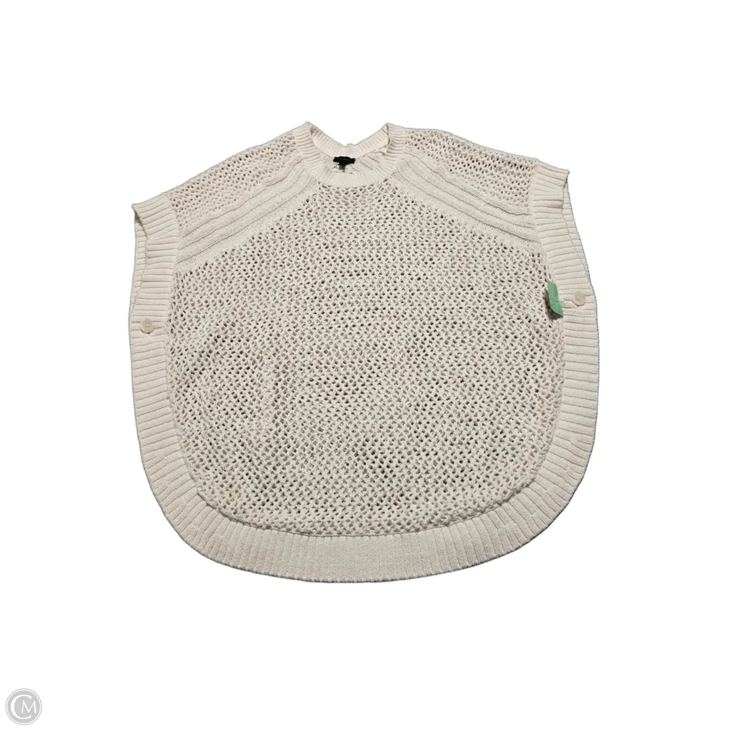 Sweater Short Sleeve By Talbots In Cream, Size: L