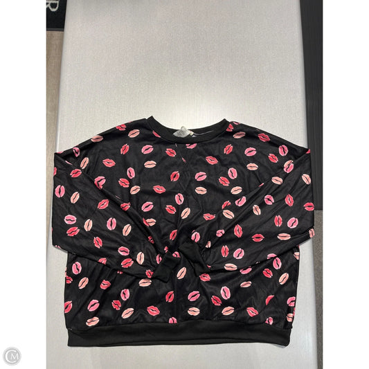 Top Long Sleeve By Bibi In Black, Size: Xl