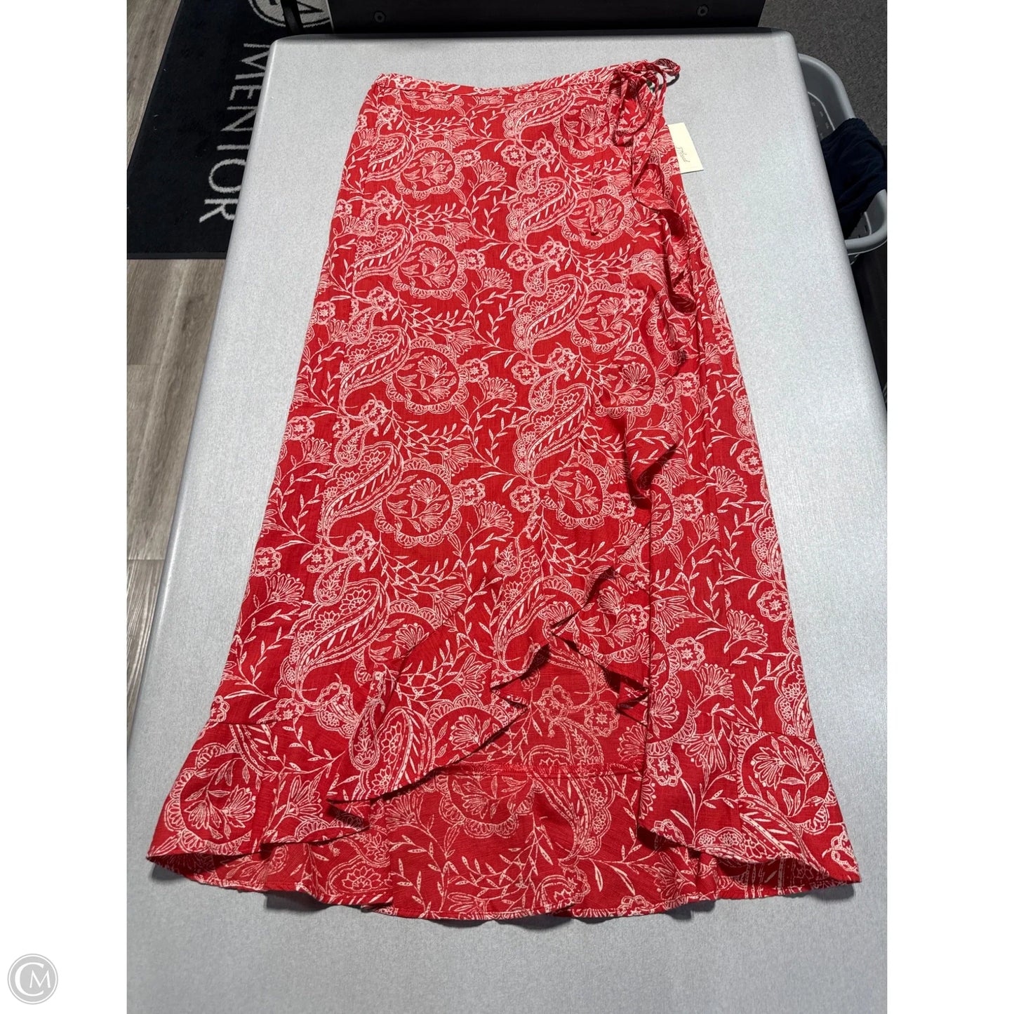 Skirt Maxi By Universal Thread In Red & White, Size: M