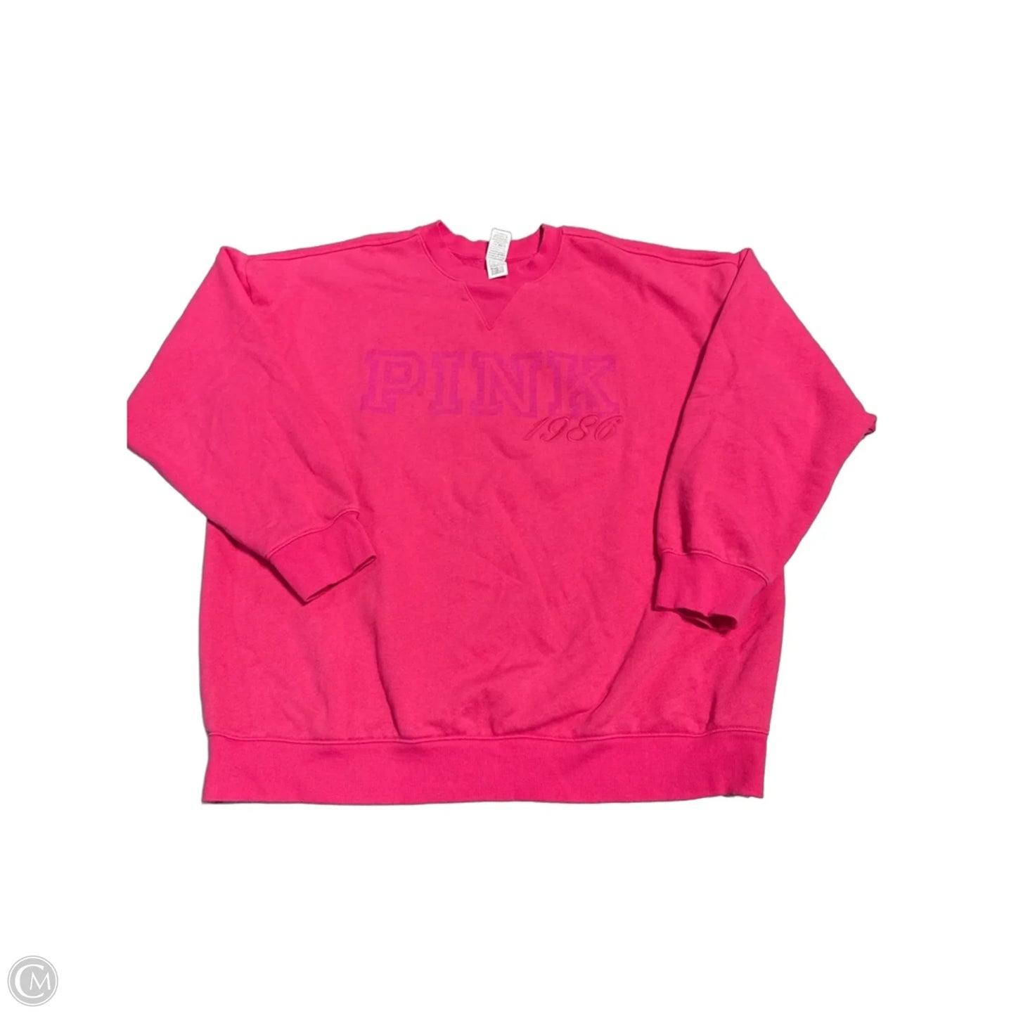 Sweatshirt Crewneck By Pink In Pink, Size: L