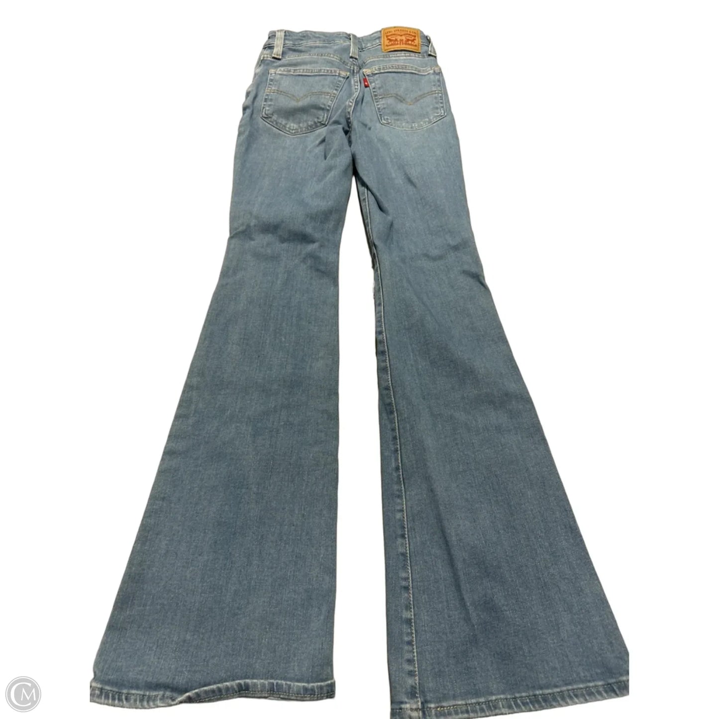Jeans Flared By Levis In Blue Denim, Size: 0