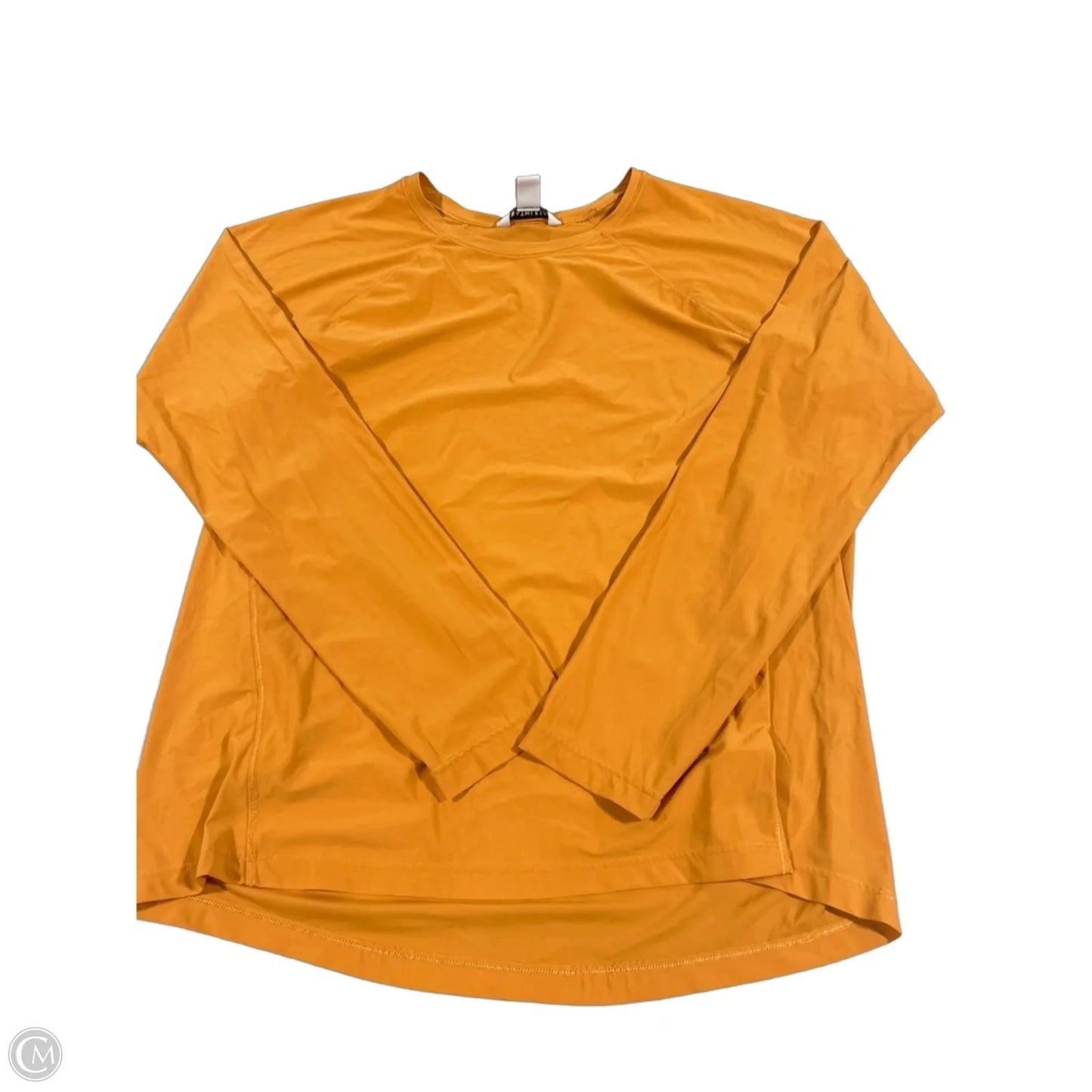 Athletic Top Long Sleeve Collar By Athleta In Orange, Size: L