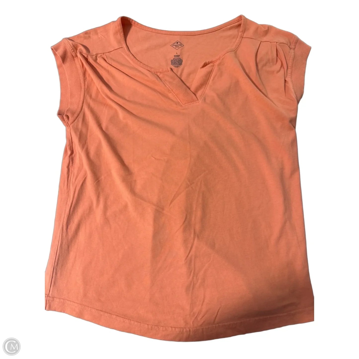 Top Short Sleeve By St Johns Bay In Orange, Size: L