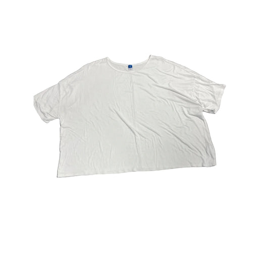 Top Short Sleeve By Old Navy In White, Size: Xxl