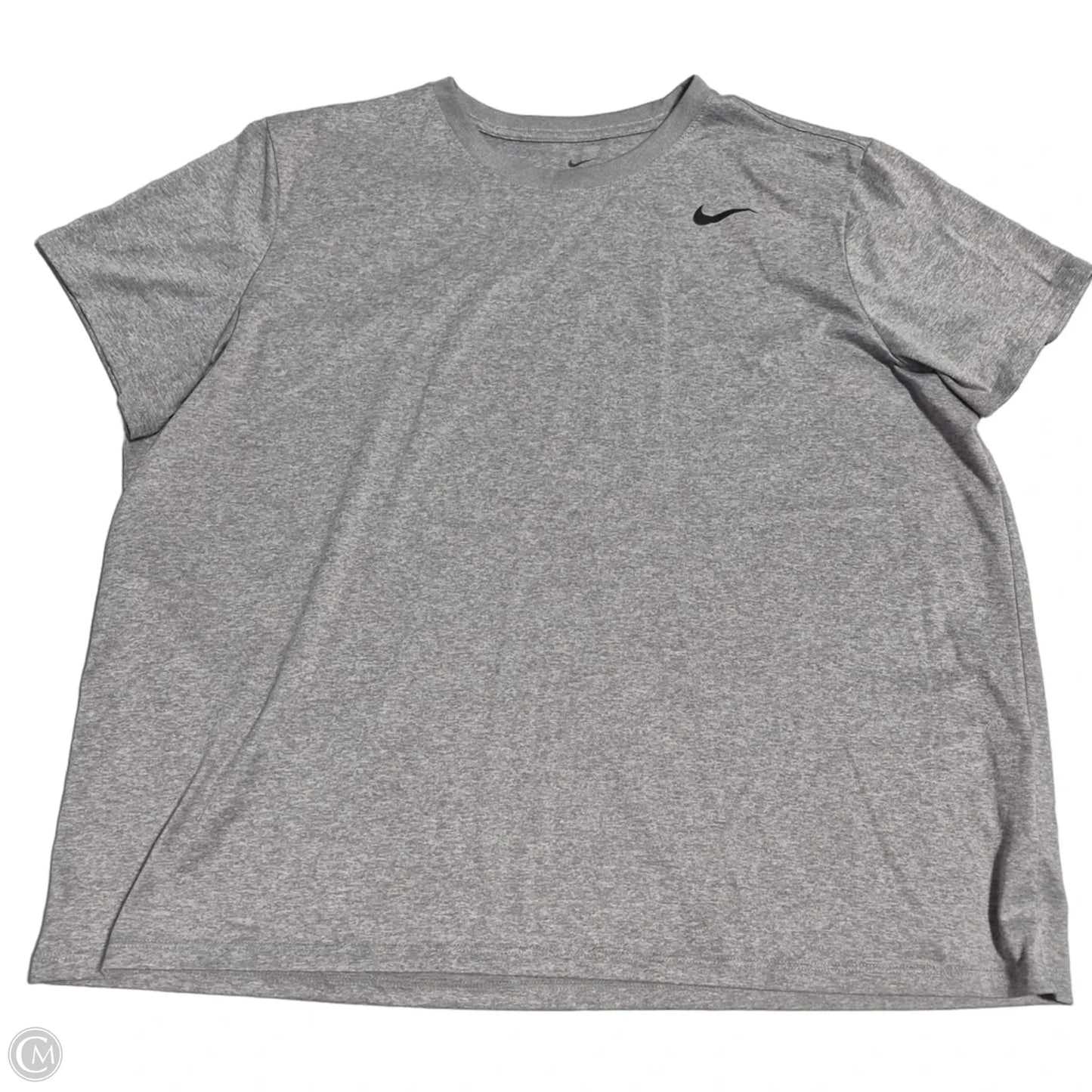 Athletic Top Short Sleeve By Nike In Grey, Size: Xxl