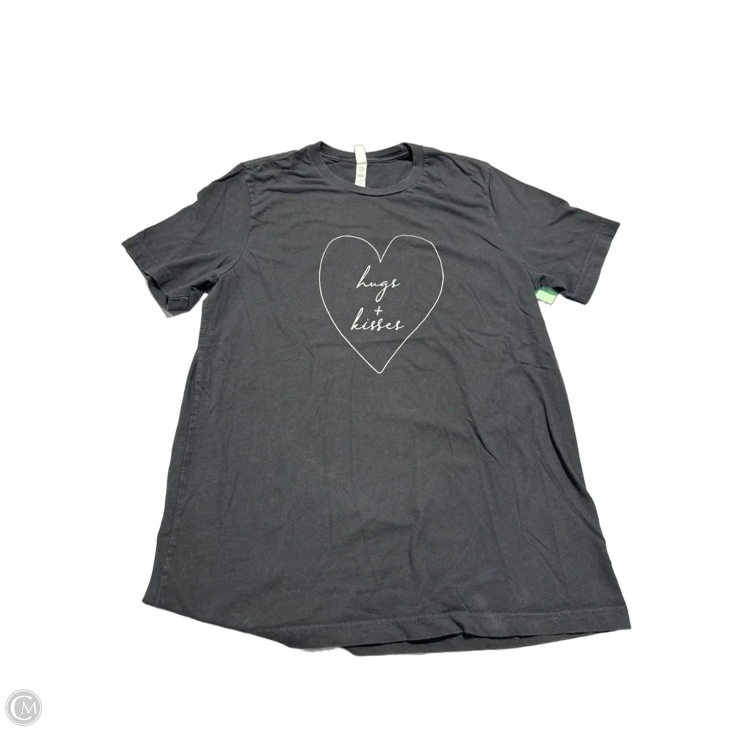 Top Short Sleeve Basic By Canvas In Black, Size: L