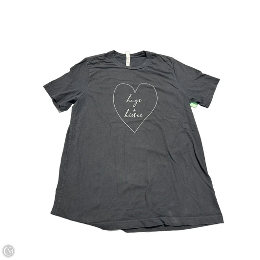 Top Short Sleeve Basic By Canvas In Black, Size: L