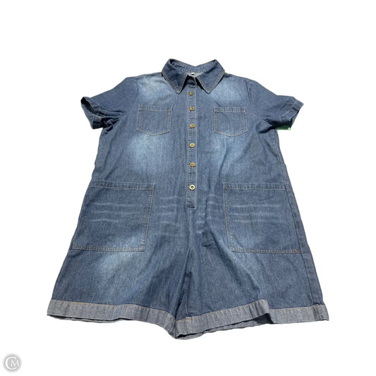 Romper By Cme In Blue Denim, Size: L