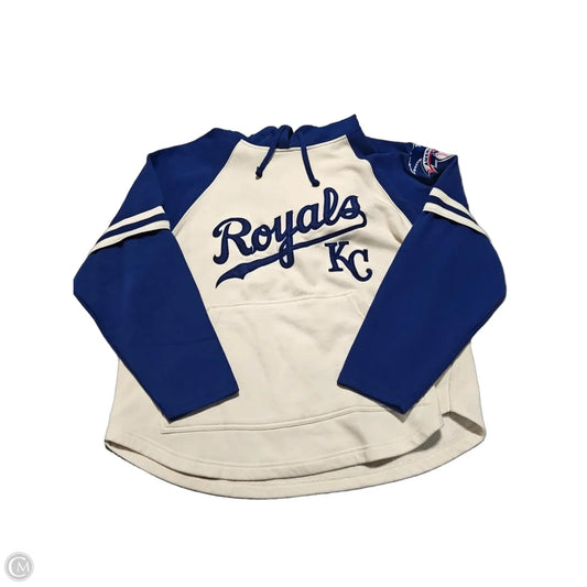 Sweatshirt Hoodie By Cmc In Blue & Cream, Size: 2x