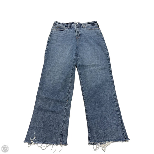 Jeans Straight By Ava & Viv In Blue Denim, Size: 16