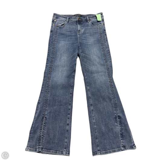 Jeans Flared By Liverpool In Blue Denim, Size: 14