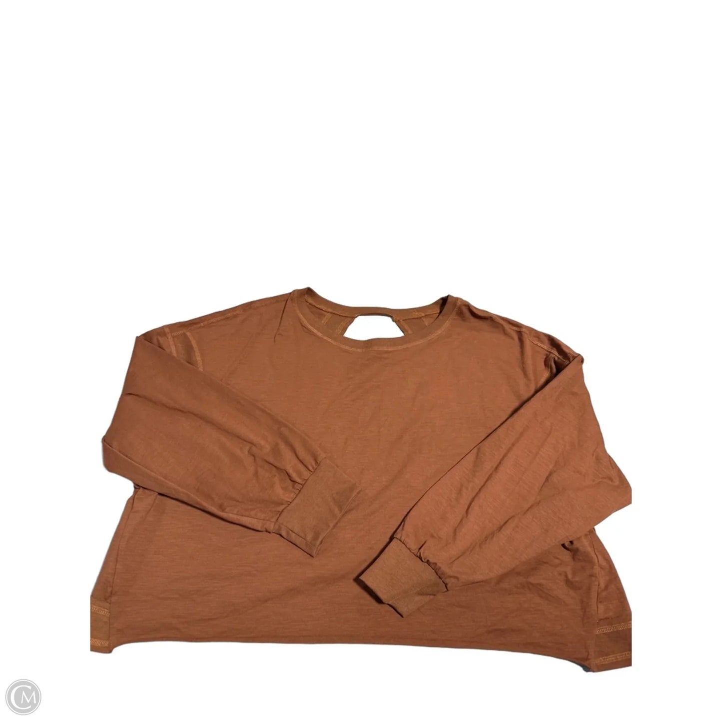 Top Long Sleeve By Cme In Brown, Size: 2x