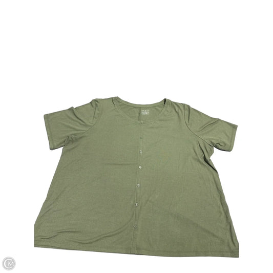 Top Short Sleeve By Lane Bryant In Green, Size: 3x