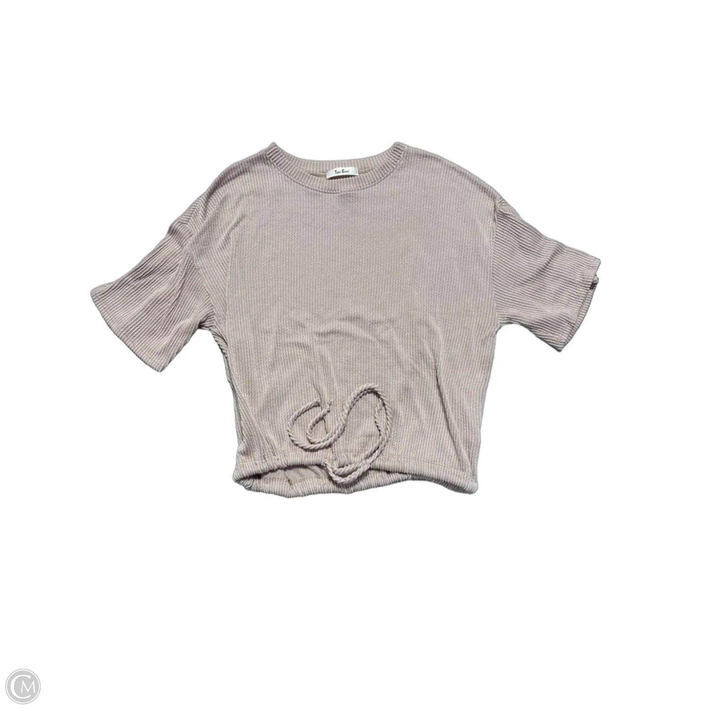 Top Short Sleeve By Tres Bien In Tan, Size: M