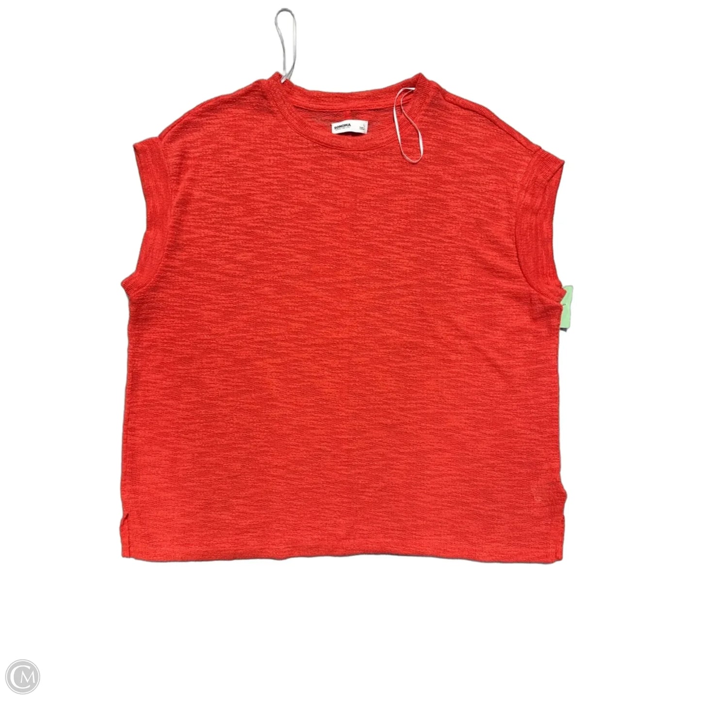 Top Sleeveless By Sonoma In Red, Size: L