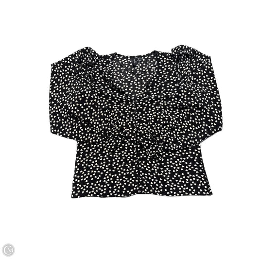 Top Long Sleeve By Vero Moda In Black & White, Size: M