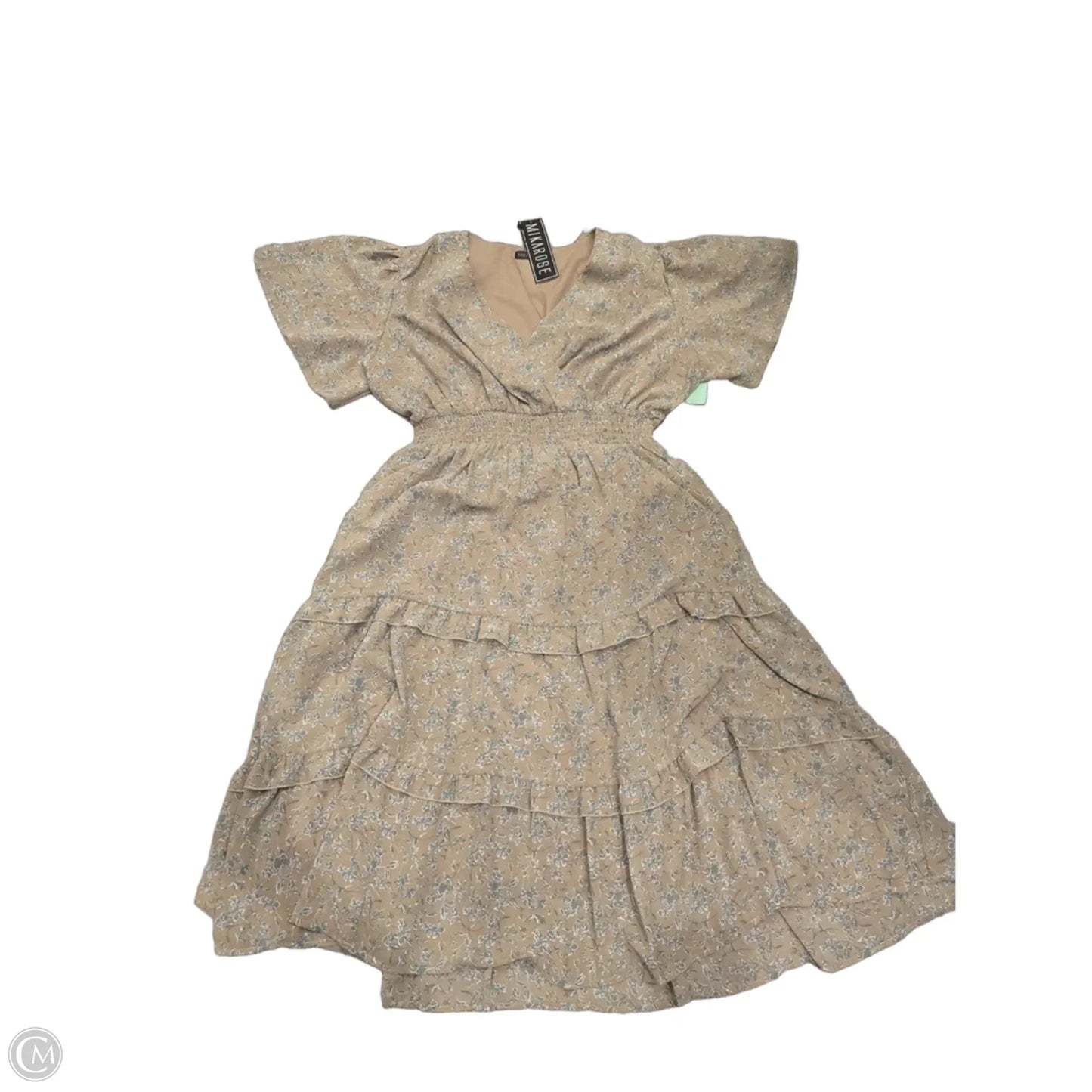 Dress Casual Midi By Cmc In Brown, Size: Xl