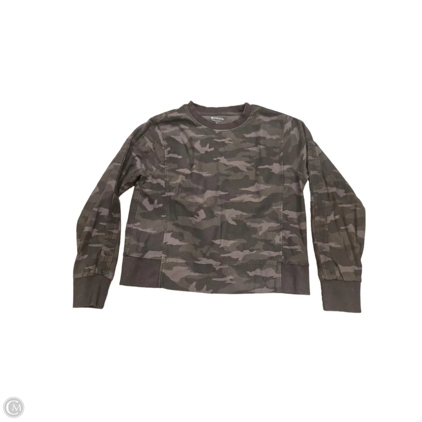Athletic Sweatshirt Crewneck By Athleta In Camouflage Print, Size: S