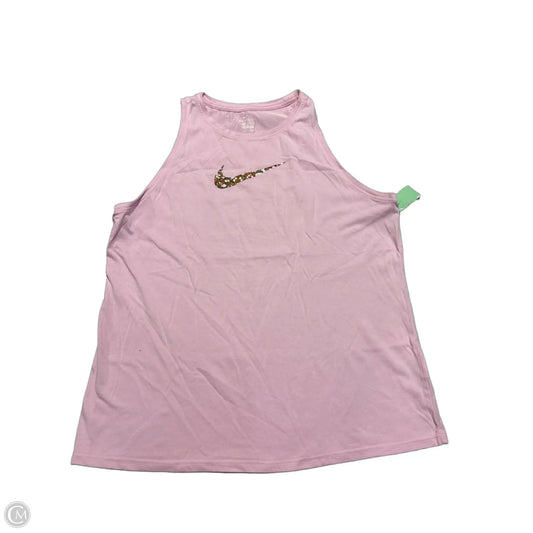 Athletic Tank Top By Nike In Pink, Size: Xl