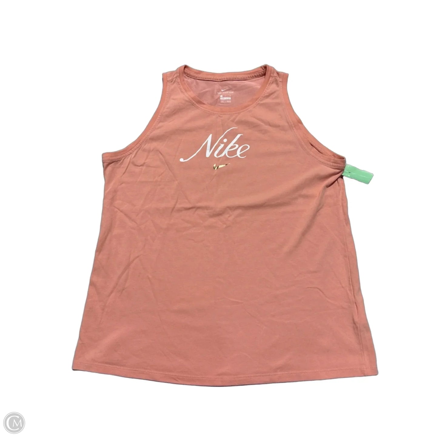 Athletic Tank Top By Nike In Coral, Size: L