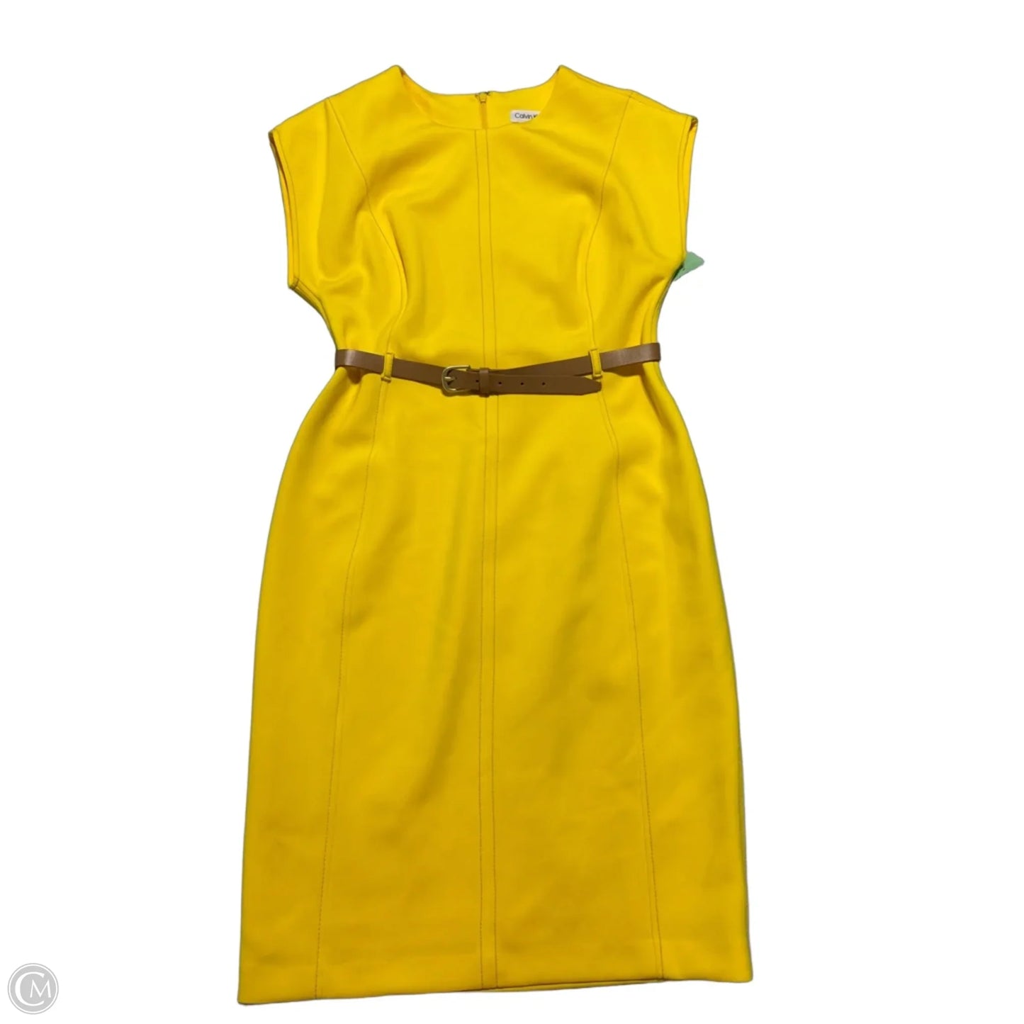 Dress Party Midi By Calvin Klein In Yellow, Size: M
