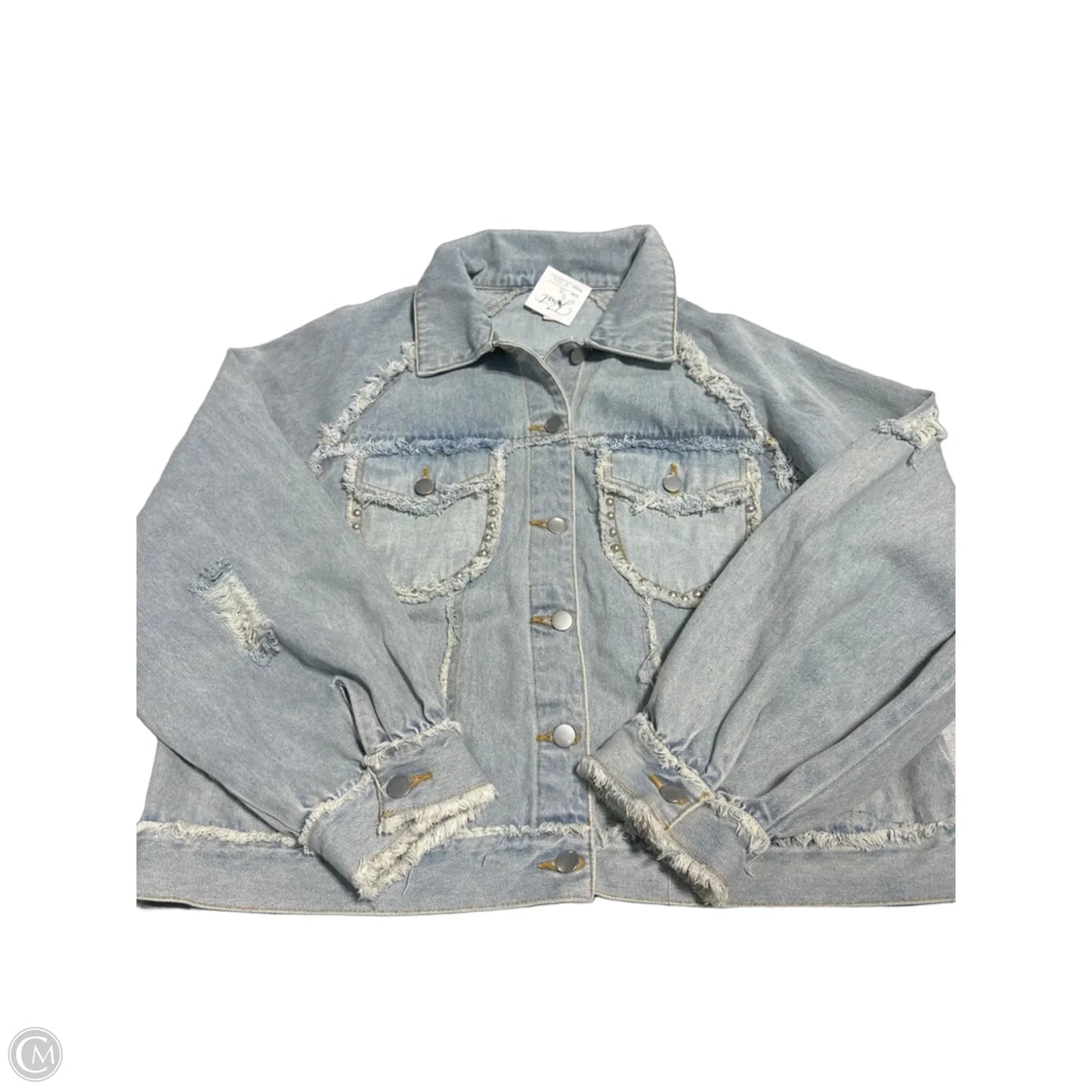 Jacket Denim By Pol In Blue Denim, Size: S
