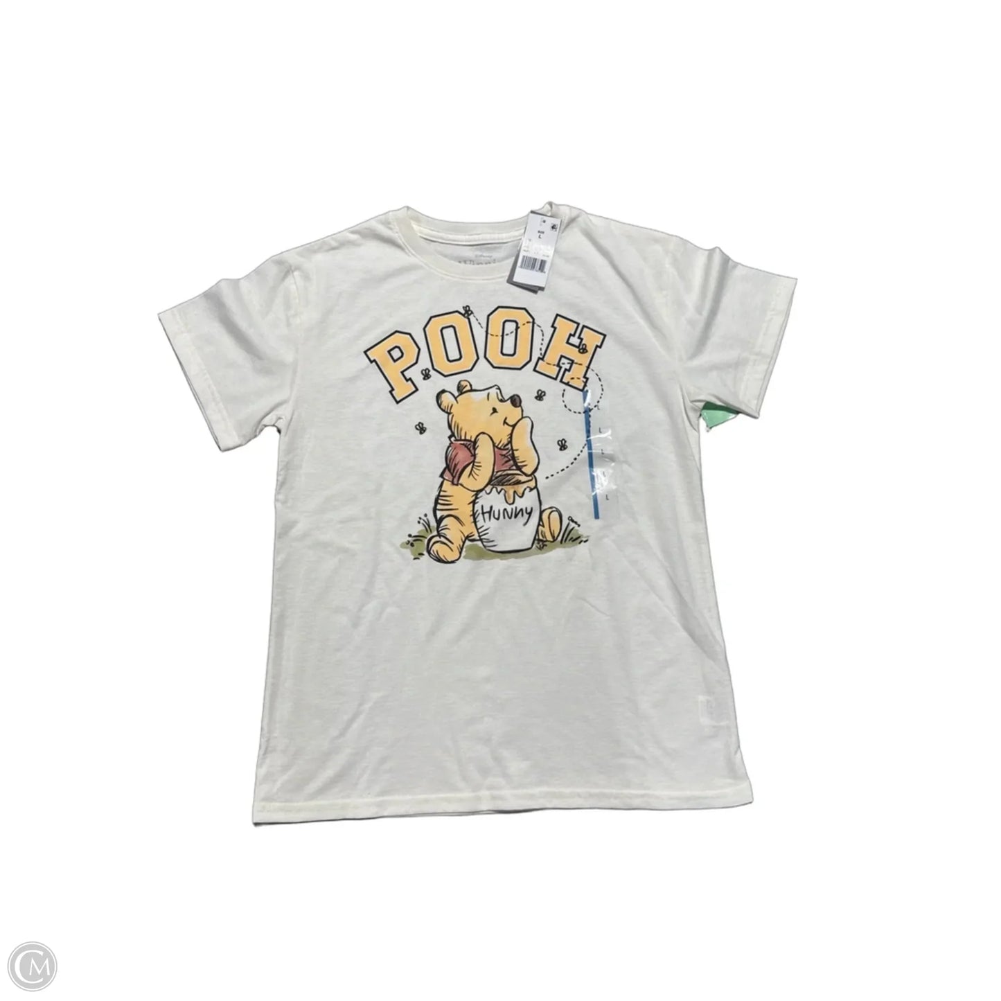 Top Short Sleeve By Cme In Cream, Size: L