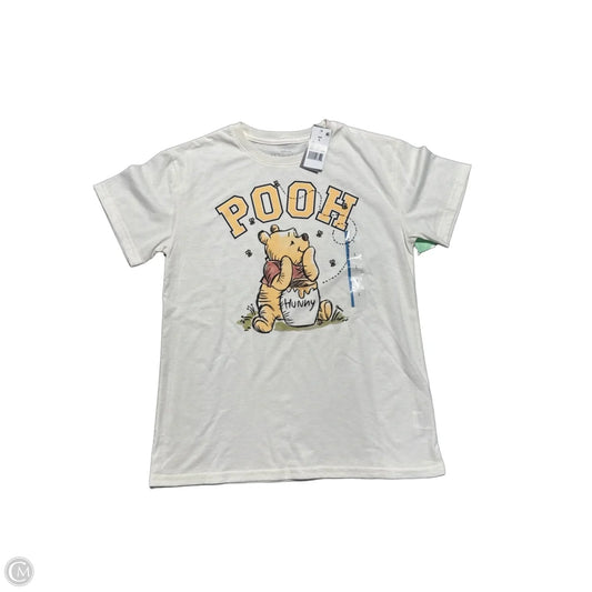 Top Short Sleeve By Cme In Cream, Size: L