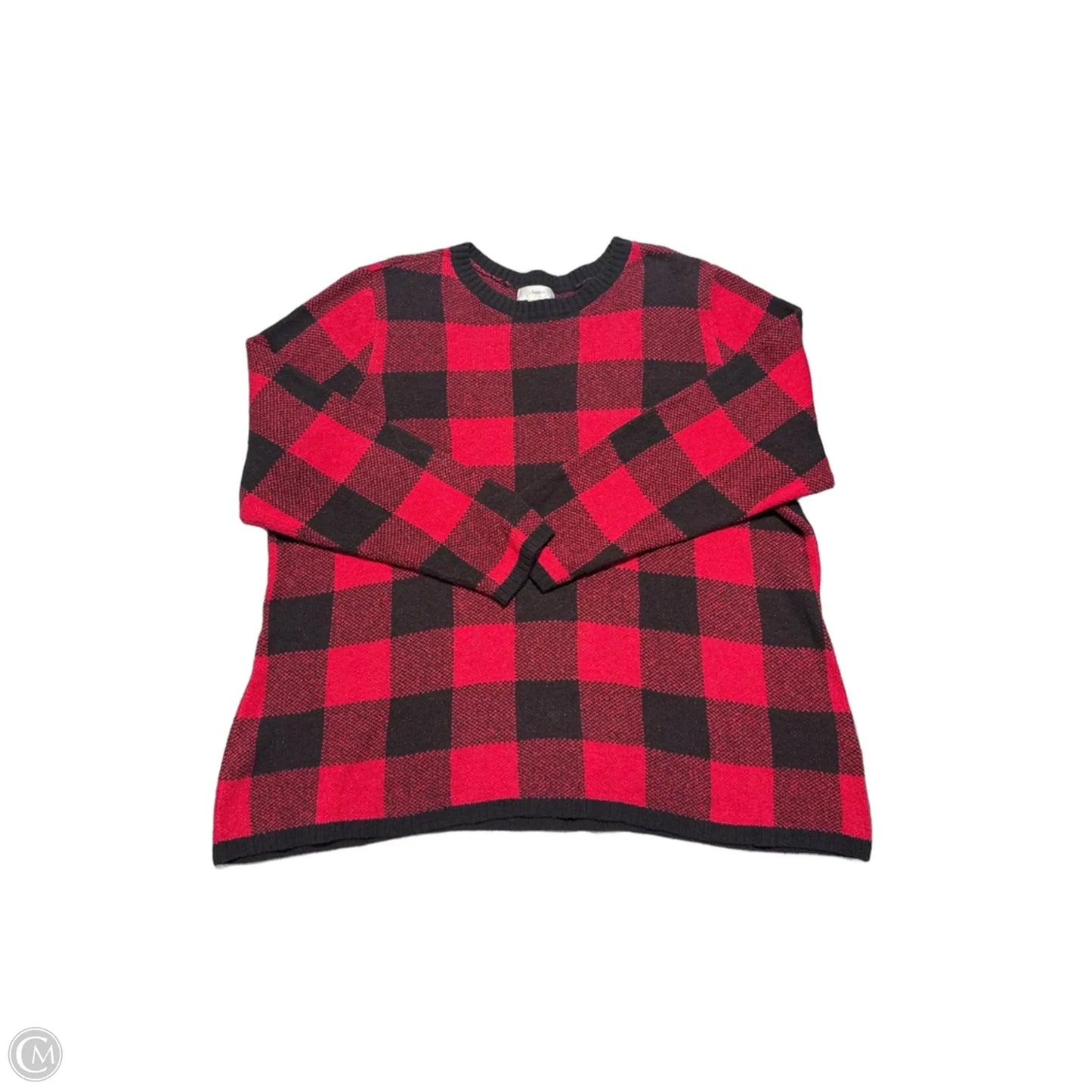 Sweater By Cj Banks In Black & Red, Size: 3x