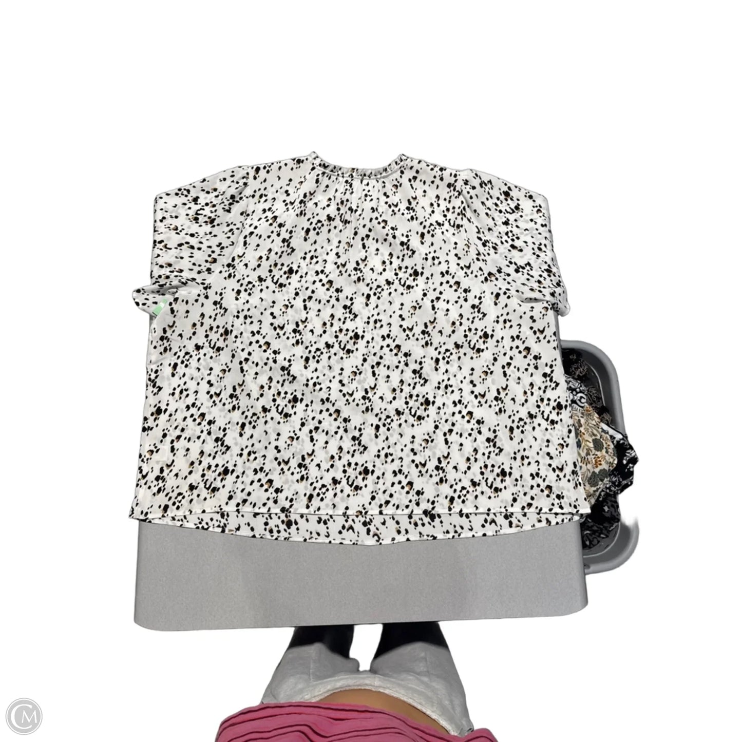 Top Short Sleeve By Nine West In Black & White, Size: 3x