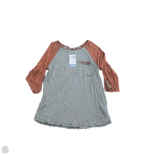 Top 3/4 Sleeve By Cma In Striped Pattern, Size: S