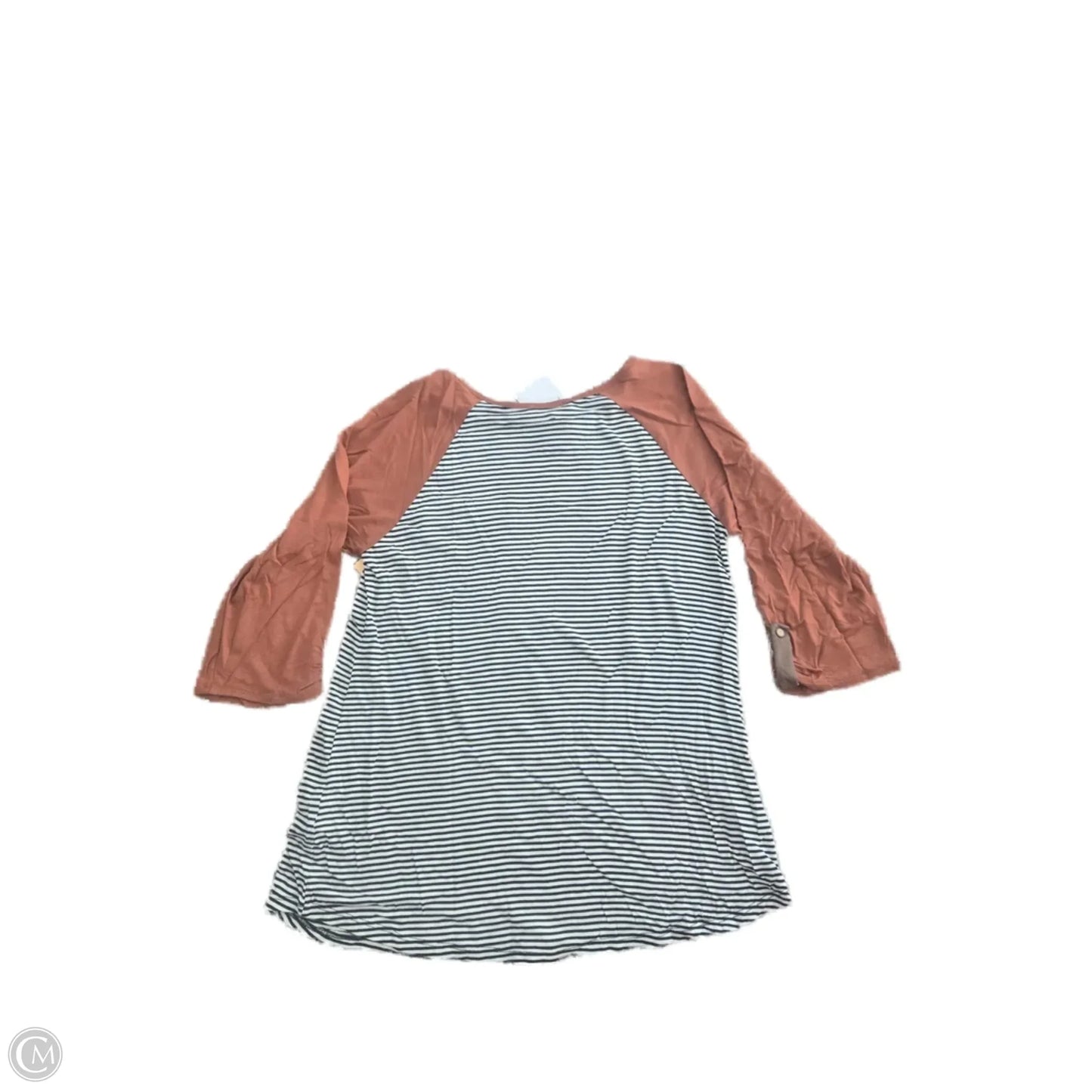 Top 3/4 Sleeve By Cma In Striped Pattern, Size: S